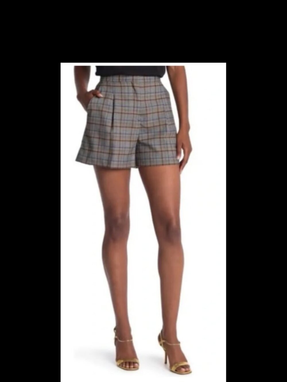 Rachel Zoe Plaid Pleated Shorts – Size 6